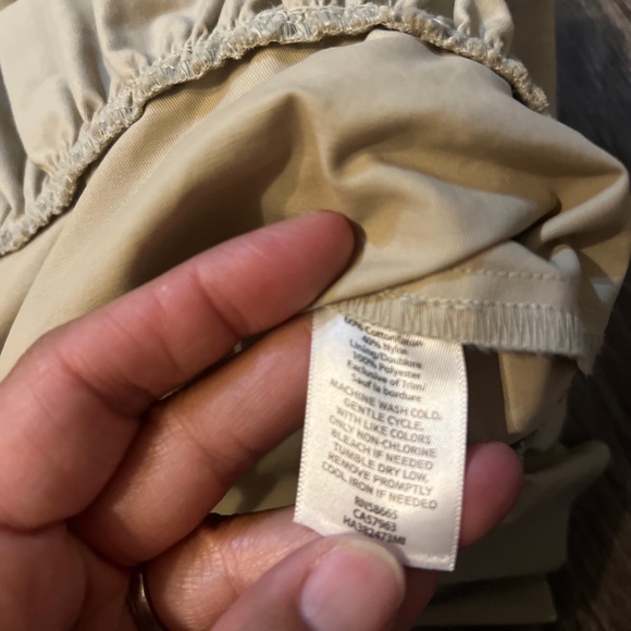 Halogen Zipper Front Ruffle Bell Sleeve Tan Blazer Jacket -Size M boho casual - Picture 4 of 7